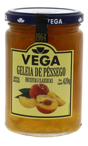 Geleia Vega Sabor Pêssego 420g - Cx 3 Unidades